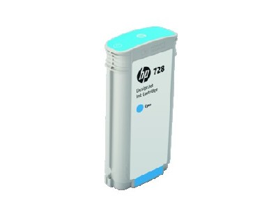 HP 728 130-ml Cyan DesignJet Ink Cartridge